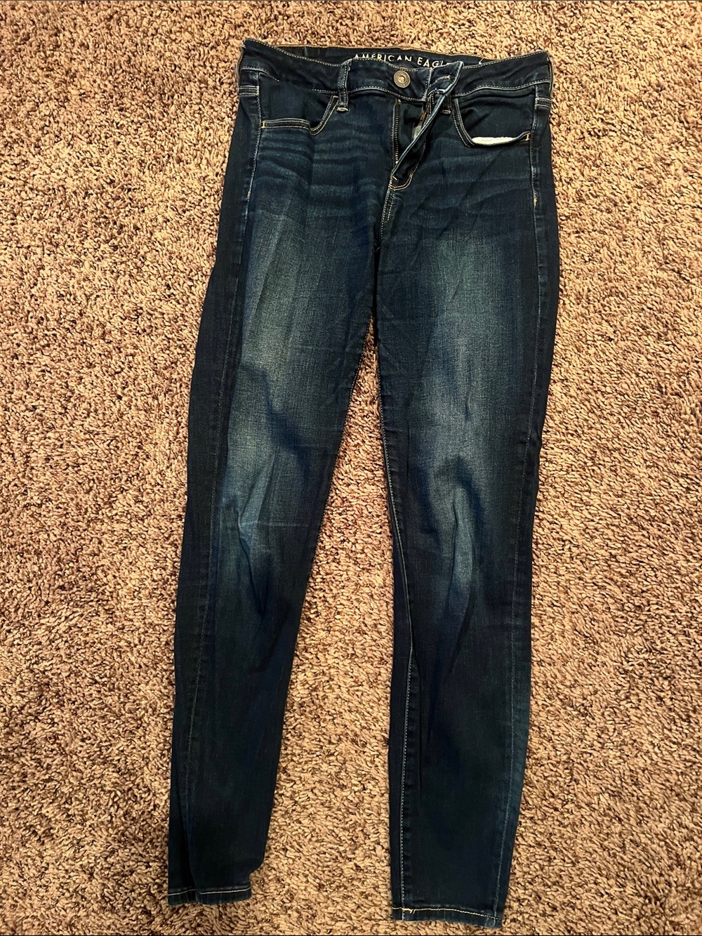 American Eagle Outfitters Skinny Jeans in Dark Blue Wash